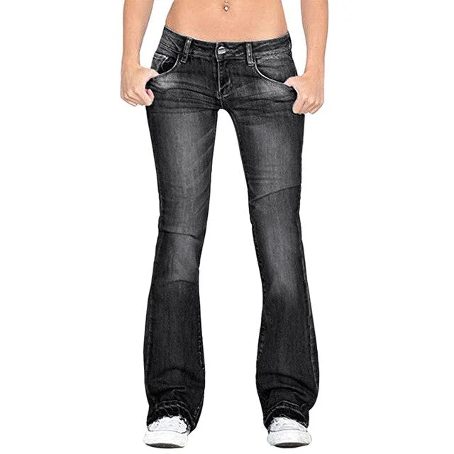 Stretch Denim Pants Chic Capri Pants