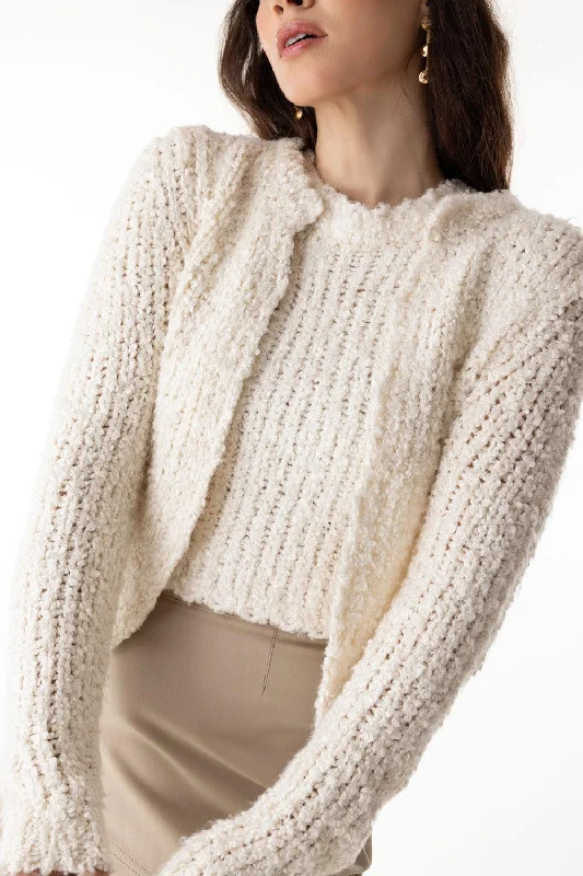 ALICE CARDIGAN Fleece Cardigan Nylon Polyester