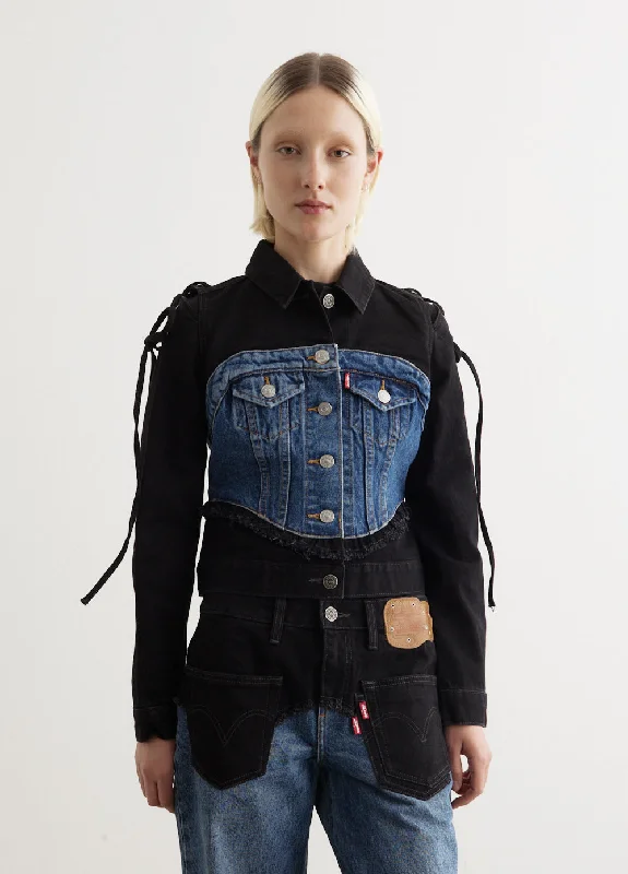 x Levi's Half Trucker Jacket Lace Jacket Ribbed Jacket Sequined Jacket