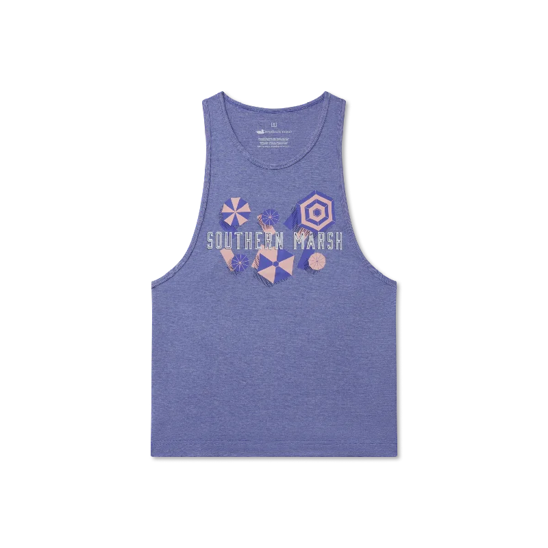 Marci Tank - Umbrellas striped tank top