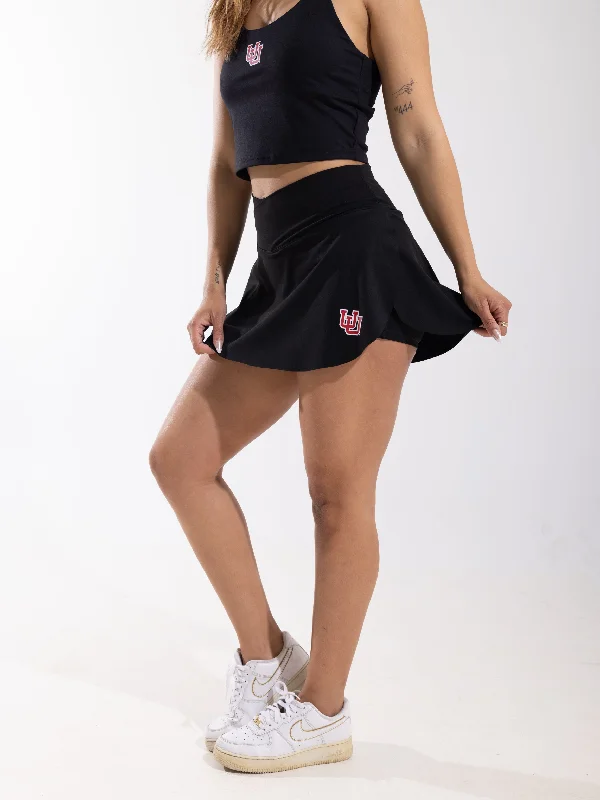 University of Utah - The Campus Rec Active Skirt  - Black cashmere skirt rich