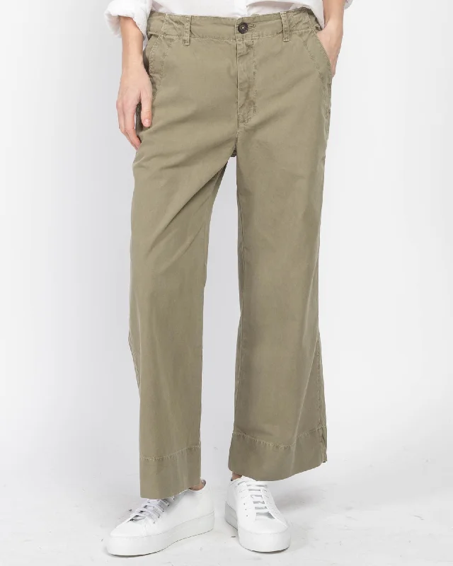 Sabine Cotton Canvas Pants Classic Pleated Pants