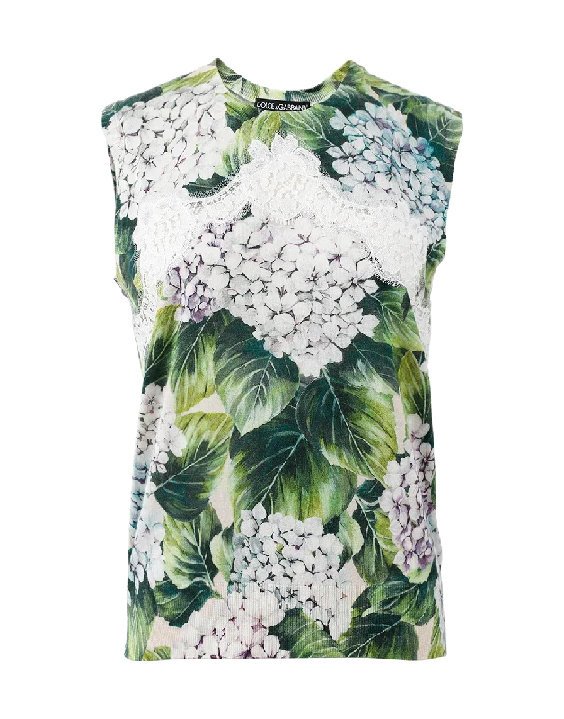 Hydrangea Lace Tank lightweight tank top
