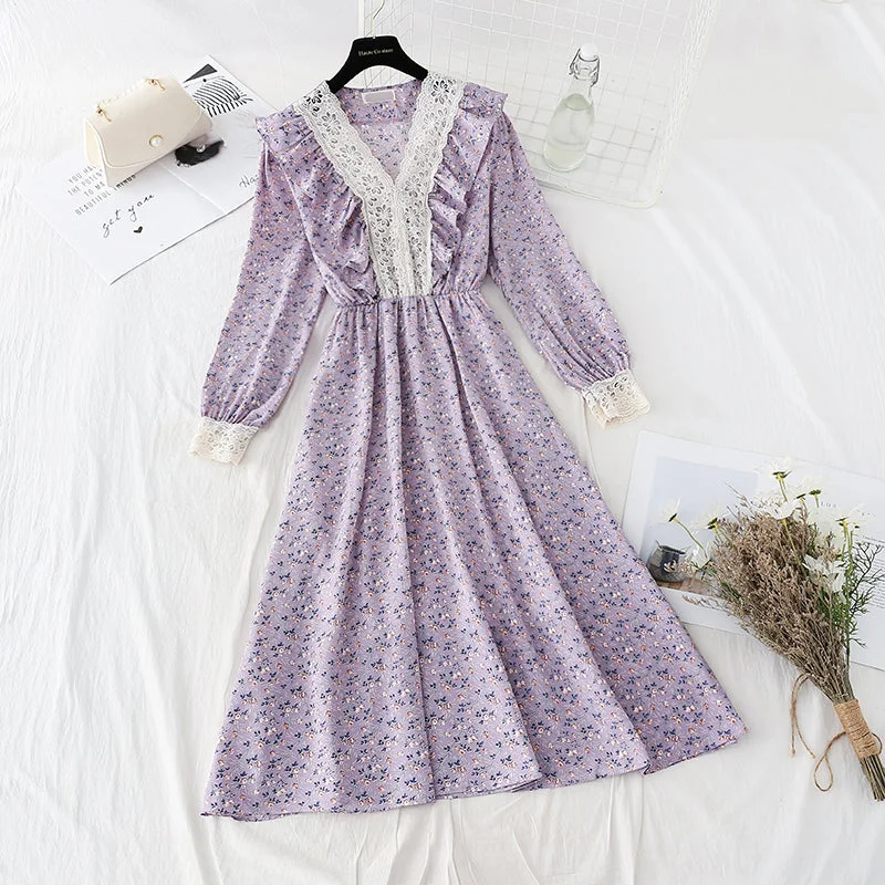 Lace stitched chiffon skirt shows thin elastic waist temperament 4080 silk skirt luxurious Lace stitched chiffon skirt shows thin elastic waist temperament 4080 silk skirt luxurious