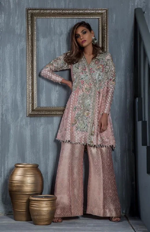 Beutifull wedding party dress in light baby pink color Model # P 920 Tunics Exclusive limited