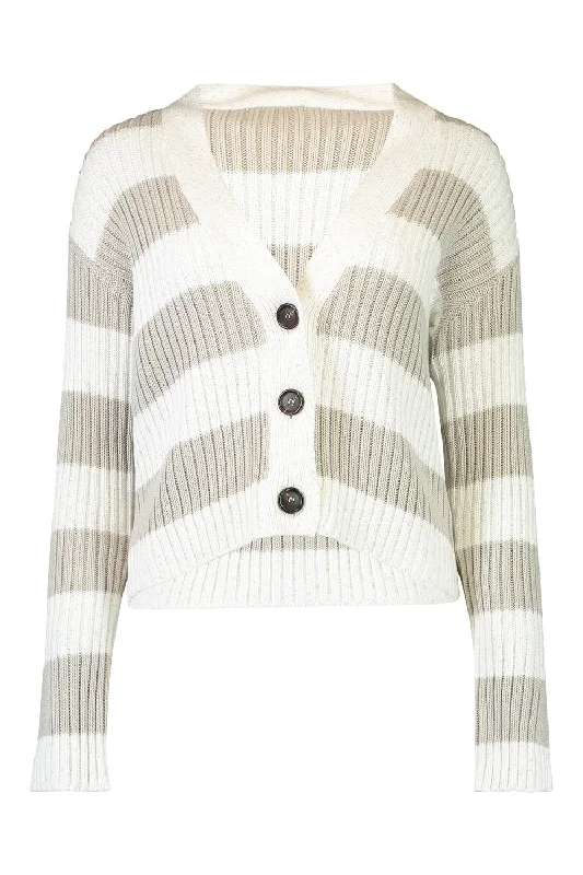 Bicolor Cardigan Chenille Blend Fleece Blend Nylon Blend