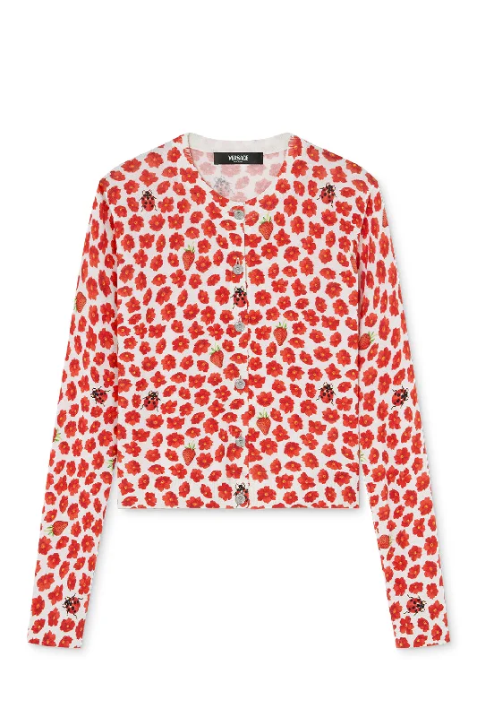 Strawberry Garden Cardigan Machine Wash Dry Clean Hand Wash