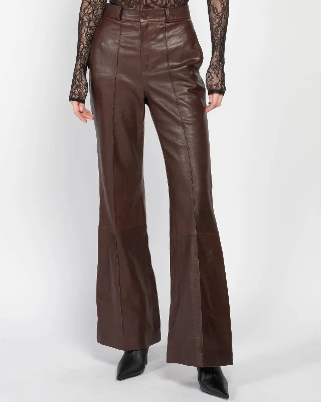 Leather Flare Pants Comfortable Maternity Pants