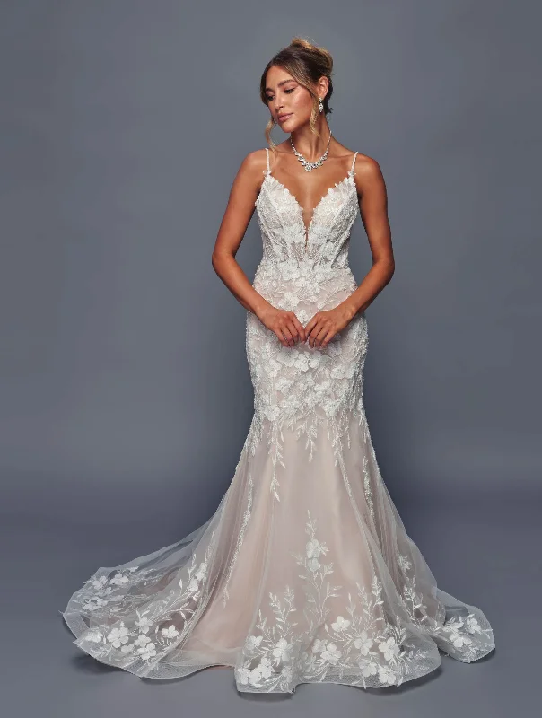 Deklaire Bridal 498 Fitted Trumpet Skirt Wedding Gown Court Train leather skirt durable