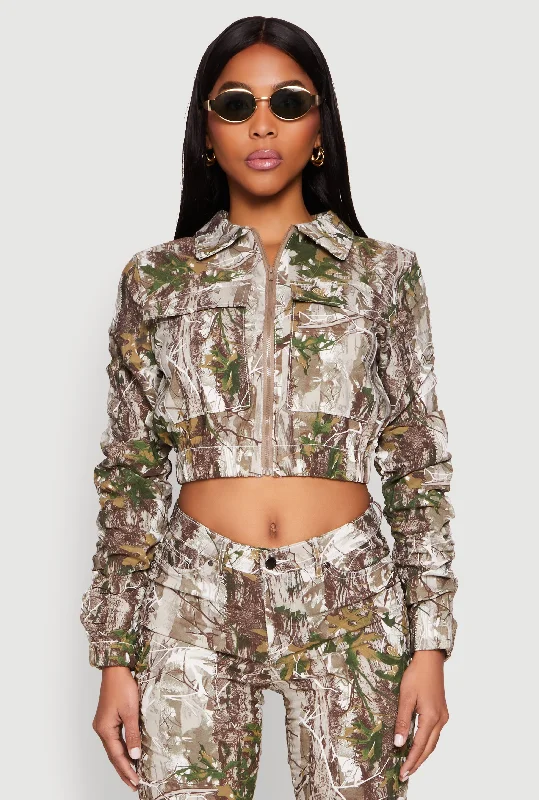 Printed Hyperstretch Ruched Sleeve Cropped Jacket Plaid Jacket Tartan Jacket Houndstooth Jacket Printed Hyperstretch Ruched Sleeve Cropped Jacket Plaid Jacket Tartan Jacket Houndstooth Jacket