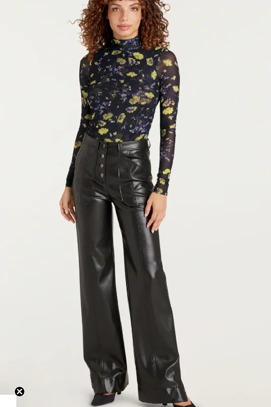 Cinq a' Sept Benji Long Faux Leather Pant Comfortable Jogger Trousers