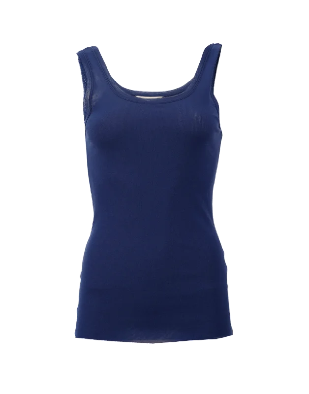 Scoop Neck Tank grey tank top