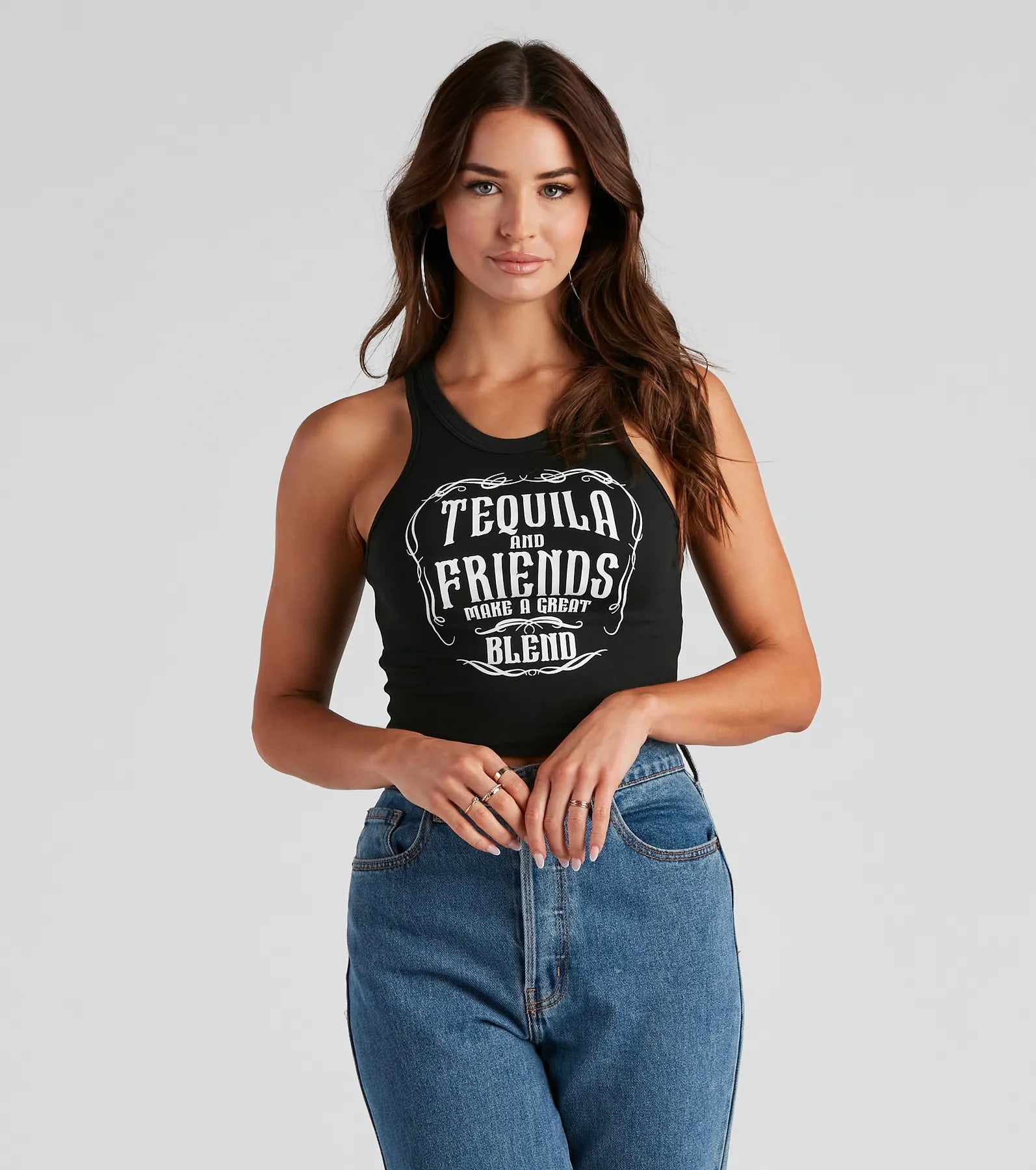 Take A Shot Tequila Graphic Tank Top trendy tank top