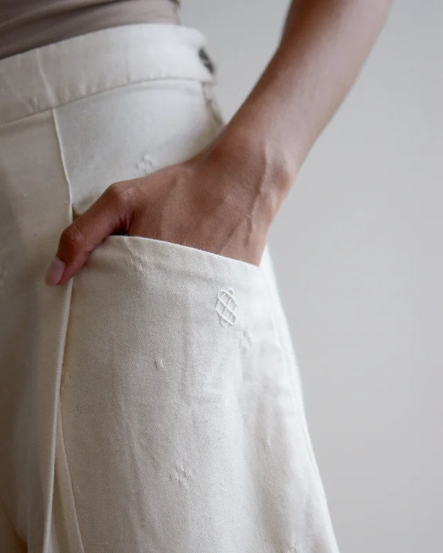 TITIK - Culotte Pants Cozy Full-Length Pants