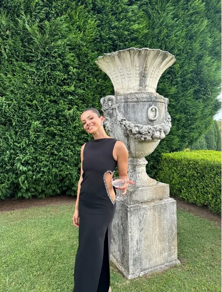 Black Cut Out Simple Party Dress with Slit, DP2201 Tunics Lace romantic