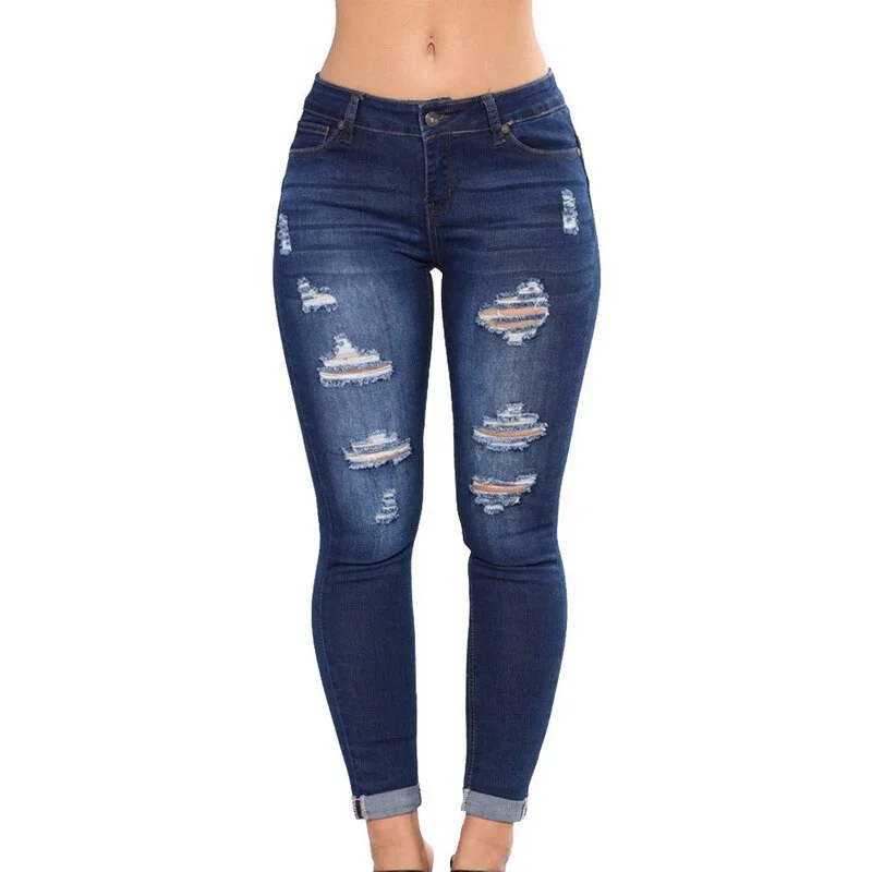 Stretch Denim Pants Classic Chino Pants