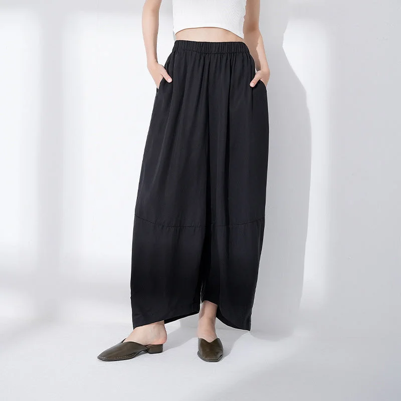 Casual Elastic High Waist Wide Leg Pants Comfortable Denim Pants