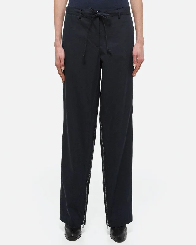 Gusset Wide Leg Pants Trendy Wide-Legged Trousers