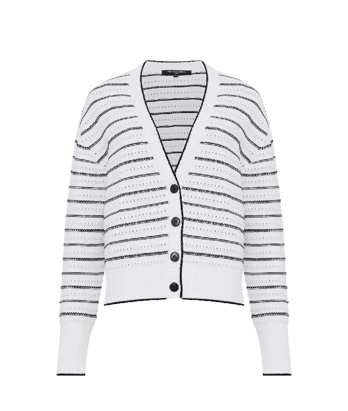 Oskie Long Sleeve Cardigan - Multi Transparent Opaque Sheer