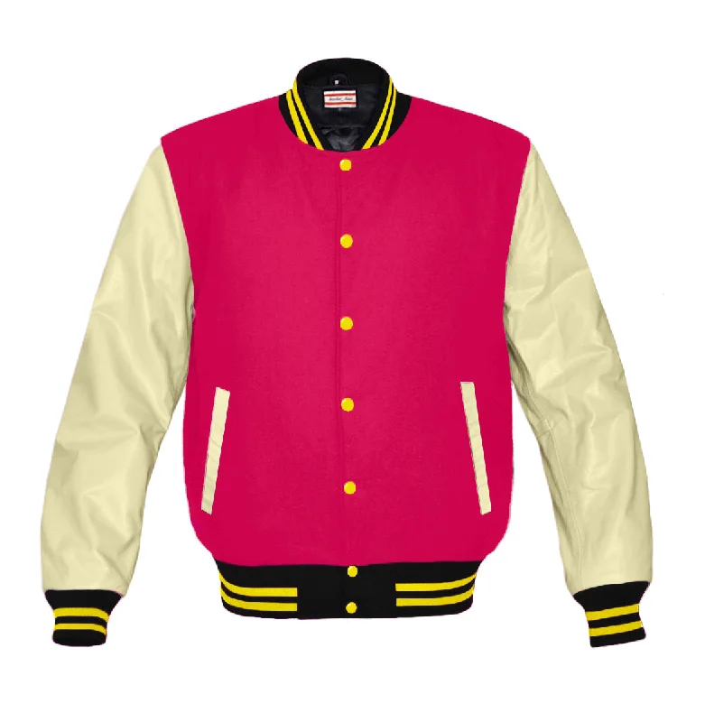 Original American Varsity Real Cream Leather Letterman College Baseball Women Wool Jackets #CRSL-YSTR-YB-BBAND Herringbone Jacket Checkered Jacket Solid Jacket Original American Varsity Real Cream Leather Letterman College Baseball Women Wool Jackets #CRSL-YSTR-YB-BBAND Herringbone Jacket Checkered Jacket Solid Jacket