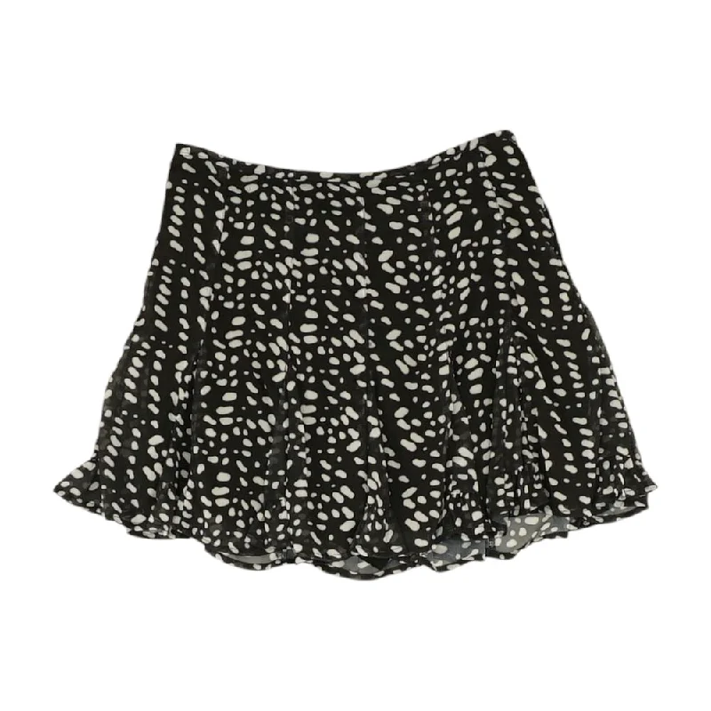 Black Misc Midi Skirt lace skirt elegant