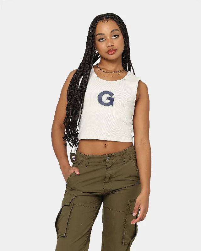 National Collegiate Athletic Association Women's Georgetown Hoyas Classic Rib Tank White Sand chic tank top