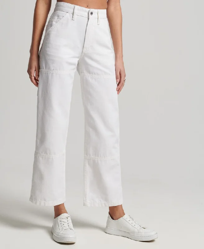 High Rise Carpenter Pants | Ecru 30 High-Waist Jogger Pants