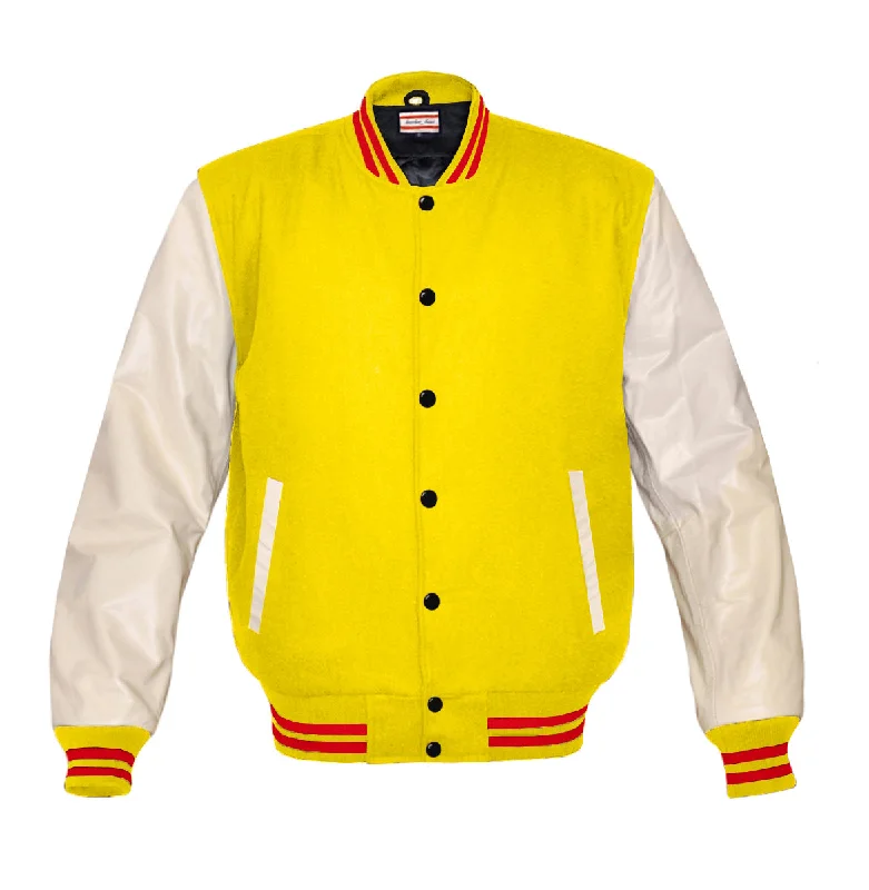 Superb Genuine Cream Leather Sleeve Letterman College Varsity Women Wool Jackets #CRSL-RSTR-BB Mesh Jacket Canvas Jacket Denim Jacket