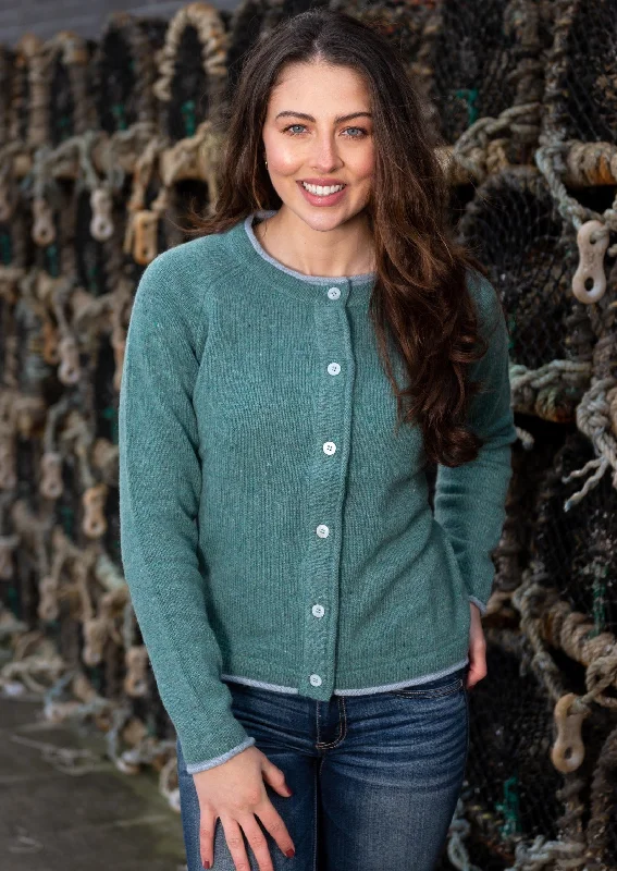 IrelandsEye Killiney Cardigan | Sea Green Modern Contemporary chic