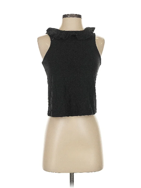 Sleeveless T Shirt-- Mesh Canvas Denim