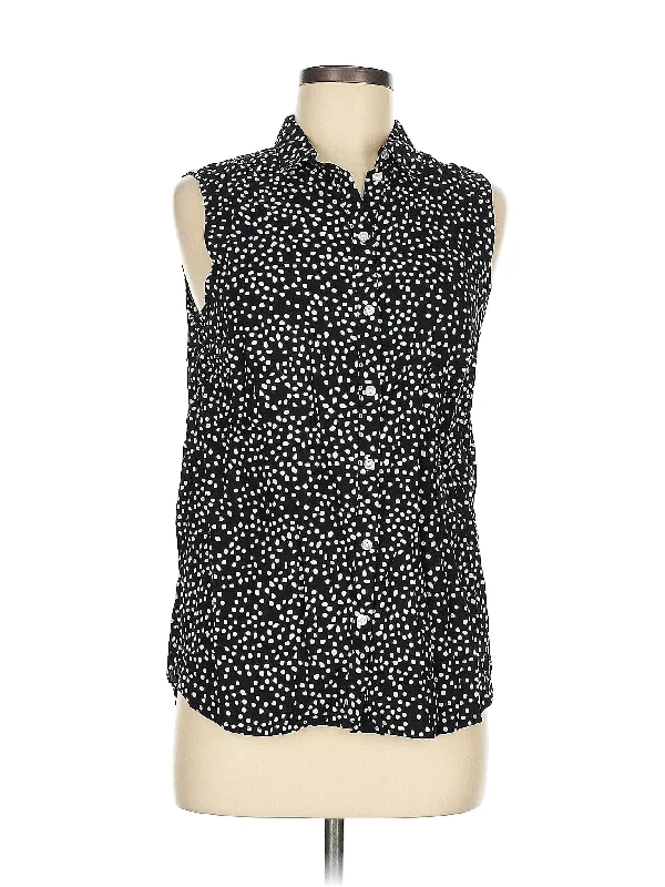 Sleeveless Button Down Shirt-- Oversized T-Shirt Spandex breathable