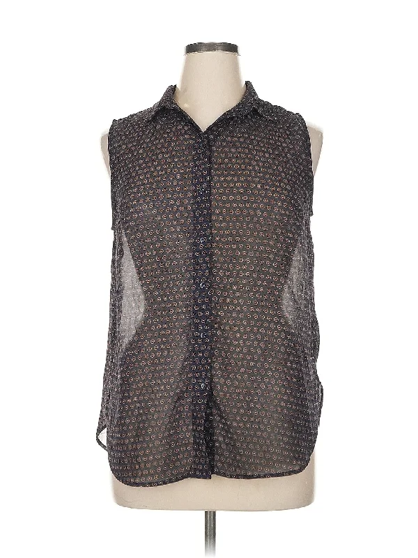 Sleeveless Button Down Shirt-- Thin T-Shirt Open Front Quick Dry
