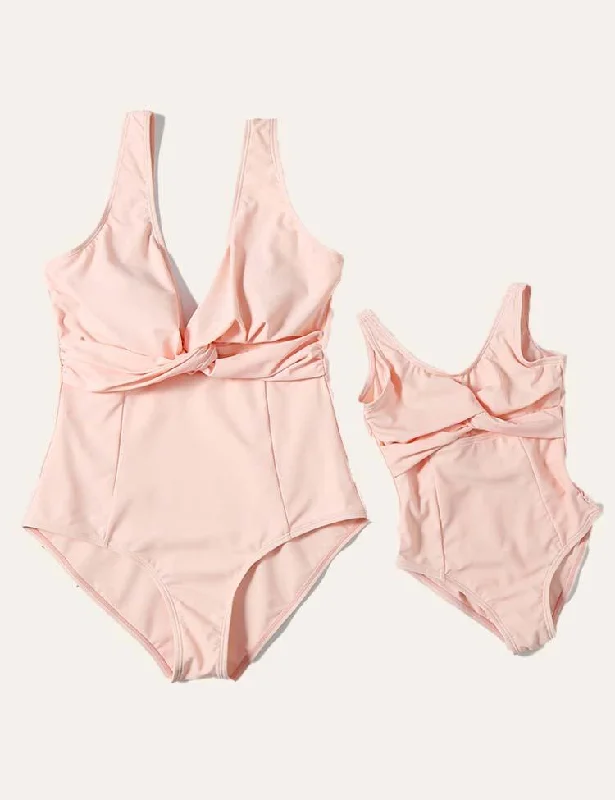 Family Matching Swimsuit High-Waisted Swim Bottoms