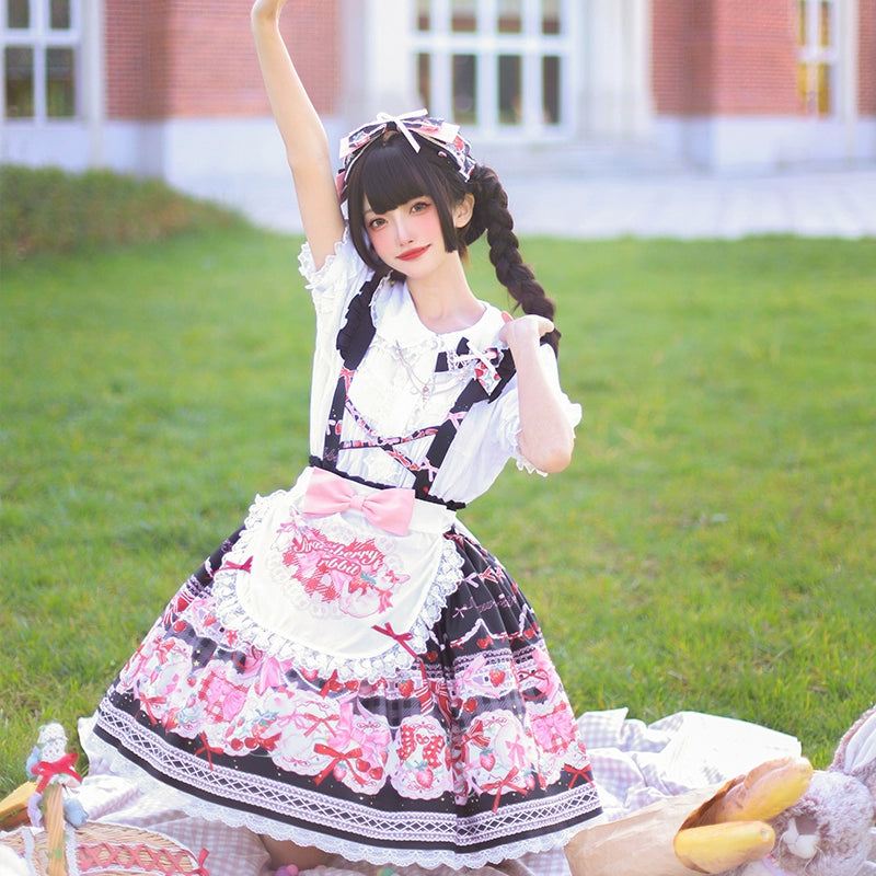 OCELOT~Sweet Lolita Lolita JSK and SK Rabbit Strawberry Dress Tunics Velvet soft