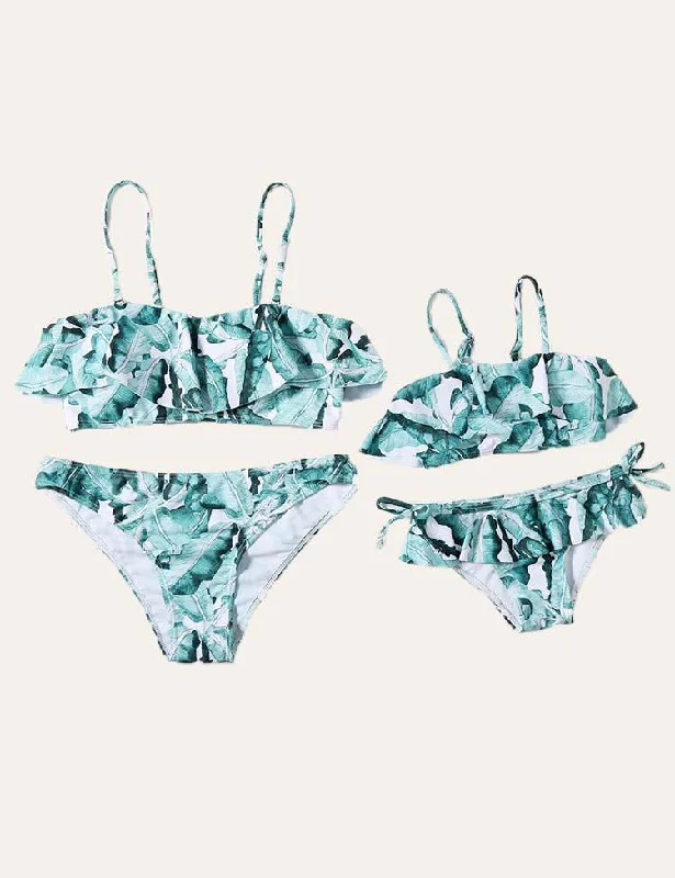 Printing Family Matching Swimsuit Classic Two-Piece Bikini