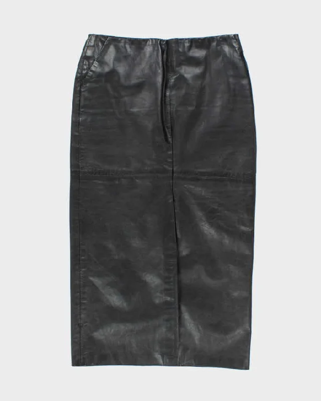 Vintage 90s Rudsak Collection Leather Skirt - XS a-line skirt cut
