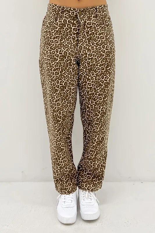 Sarah Pant Hazel Leopard Fashionable Sporty Pants