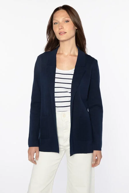 Kinross Cashmere Easy Notch Collar Cardigan Cardigan Knitwear Sweater