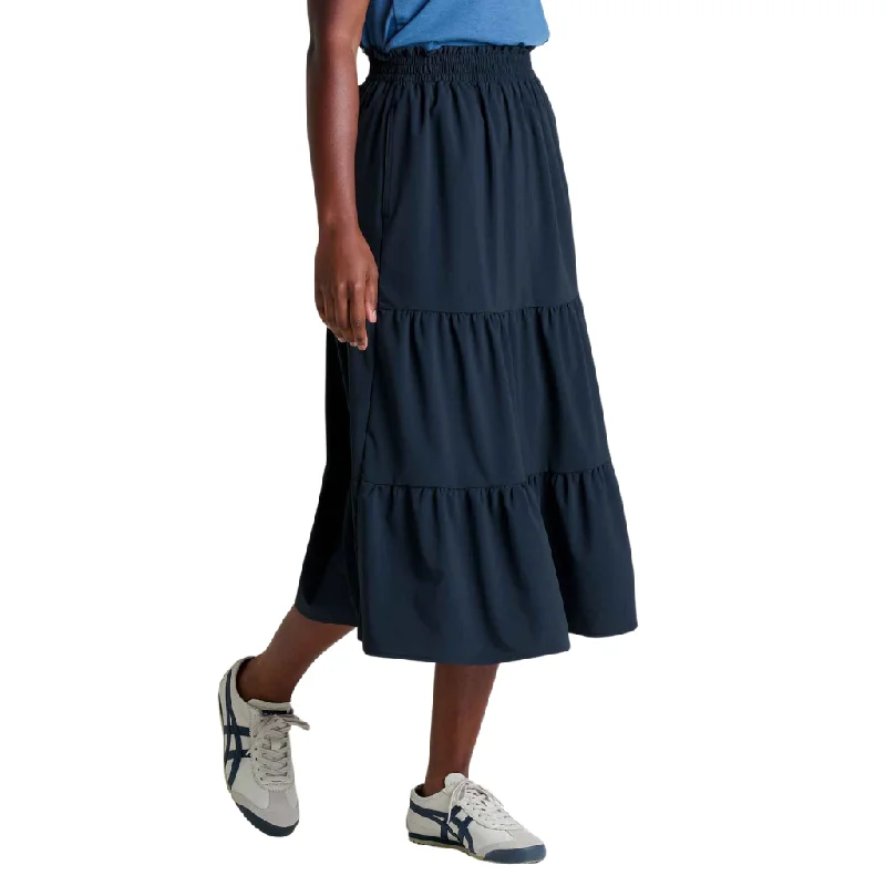Toad & Co Women's Sunkissed Tiered Midi Skirt velvet skirt sumptuous